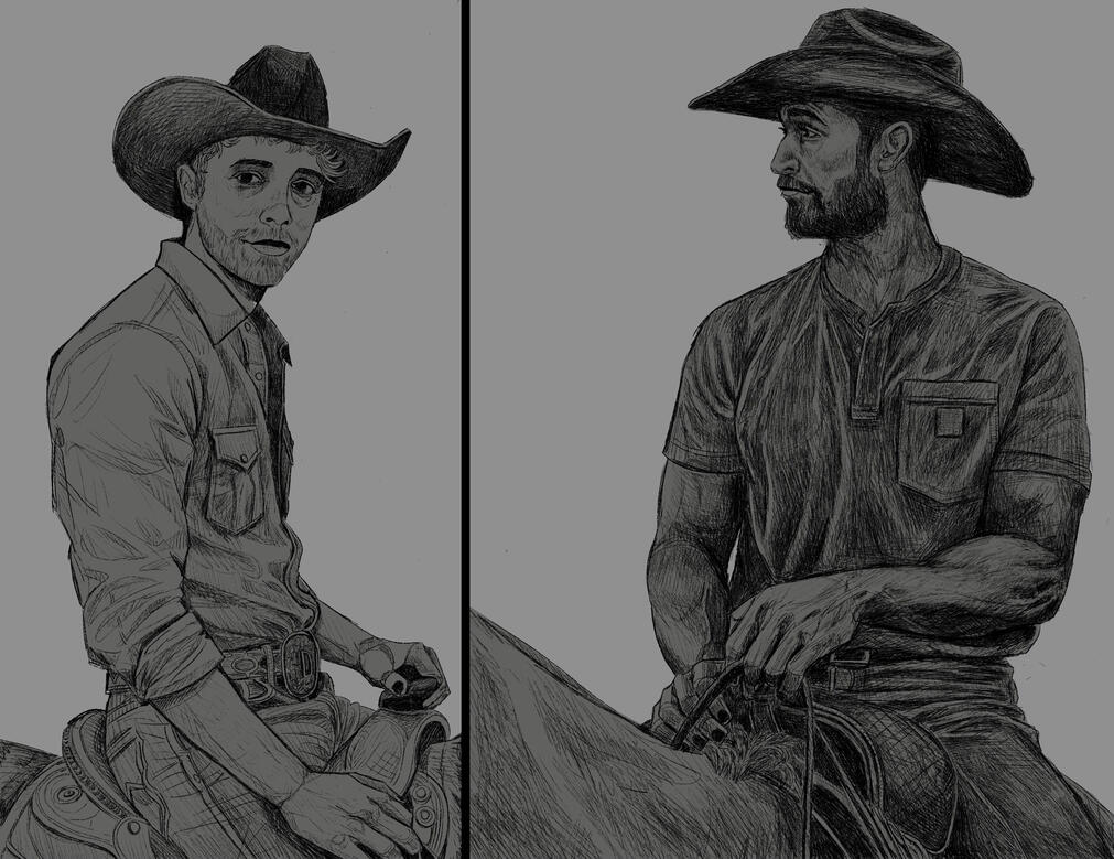 Cowboy au of Dr Dennis Whitaker and Dr Robby