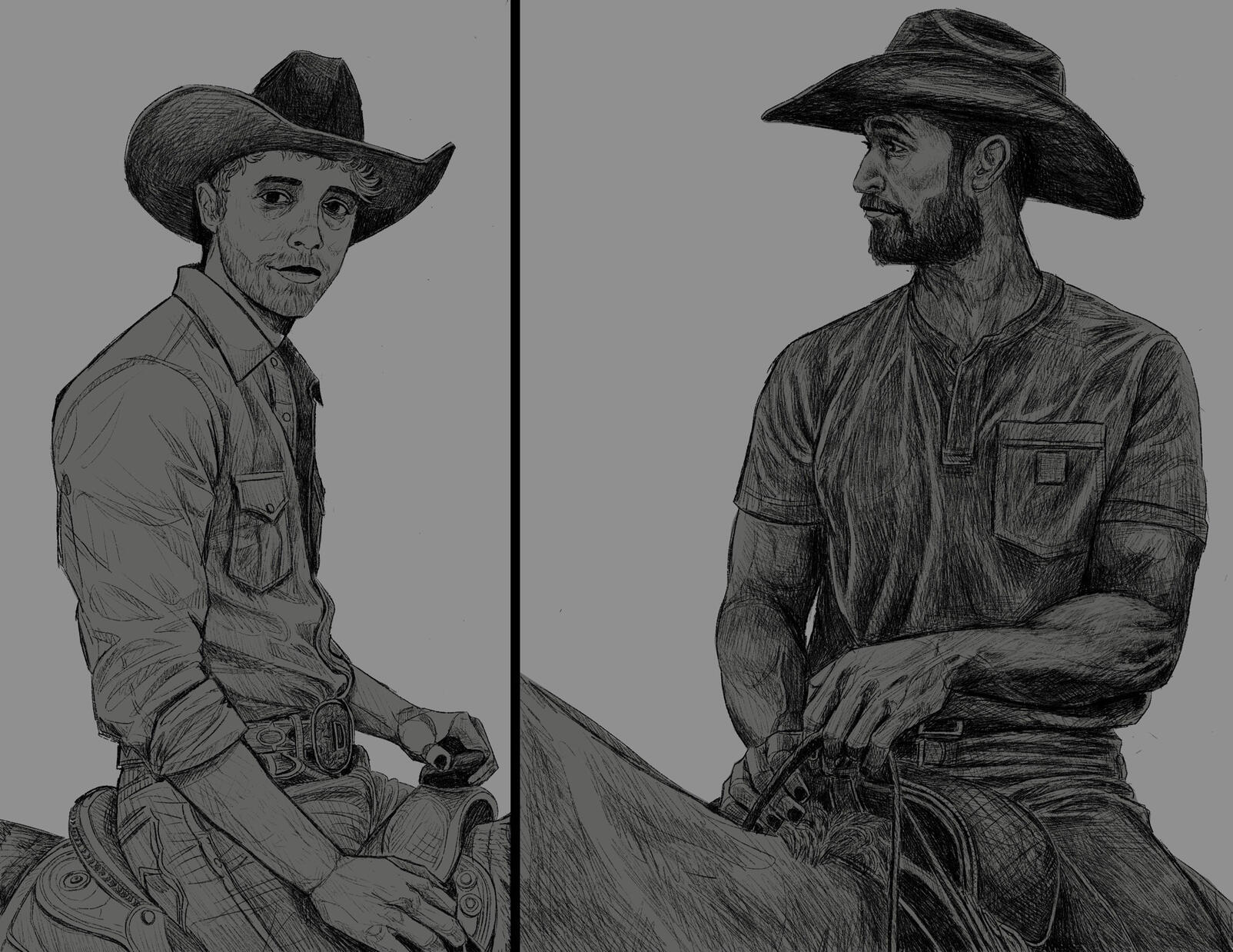Cowboy au of Dr Dennis Whitaker and Dr Robby